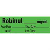 Anticholinergic Agent Medication Pre-Cut Labels ROBINUL__mg/mL ,500 / roll - Axiom Medical Supplies