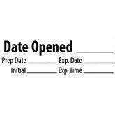 Miscellaneous Medication Pre-Cut Labels DATE OPENED___ ,500 / roll - Axiom Medical Supplies