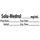 Miscellaneous Medication Pre-Cut Labels SOLU-MEDROL__mg/mL ,500 / roll - Axiom Medical Supplies
