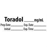 Miscellaneous Medication Pre-Cut Labels TORADOL__mg/mL ,500 / roll - Axiom Medical Supplies