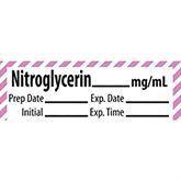 Hypotensive Agent Medication Pre-Cut Labels NITROGLYCERIN__mg/mL ,500 / roll - Axiom Medical Supplies