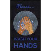 Message Mats Please Wash Your Hands • 3' x 5' • Vertical ,1 Each - Axiom Medical Supplies