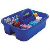 Large Blue Phlebotomy Tote Blue • With bin cups, tube racks, and red tube holder ,1 Each - Axiom Medical Supplies