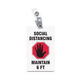 ID Badges Social Distancing with Hand ,1 Each - Axiom Medical Supplies