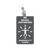 ID Badges Social Distancing with Person ,1 Each - Axiom Medical Supplies