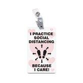 ID Badges I Practice Social Distancing ,1 Each - Axiom Medical Supplies