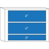 Refrigerator Storage Sets Two 6" Drawers, One 3" Drawer ,1 / kit - Axiom Medical Supplies