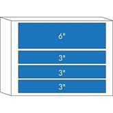 Refrigerator Storage Sets One 6" Drawer, Three 3" Drawers ,1 / kit - Axiom Medical Supplies