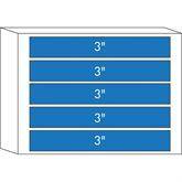 Refrigerator Storage Sets Five 3" Drawers ,1 / kit - Axiom Medical Supplies