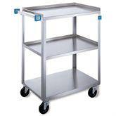 Standard Duty Stainless Steel Carts 3 Shelves • 16.25"W x 27.5"L x 32.125"H ,1 Each - Axiom Medical Supplies