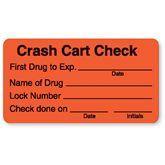 Crash Cart Check Label Crash Cart Check Labels • 3"W x 1.625"H ,320 / roll - Axiom Medical Supplies