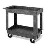 Small 2-Shelf Utility Cart 17.5"W x 34.25"L x 32.5"H ,1 Each - Axiom Medical Supplies