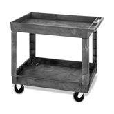 Large 2-Shelf Utility Cart 26"W x 40"L x 32.5"H ,1 Each - Axiom Medical Supplies
