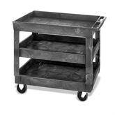 Large 3-Shelf Utility Cart 26"W x 40"L x 32.5"H ,1 Each - Axiom Medical Supplies