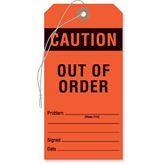 Equipment Tags "Caution: Out of Order" Tag • Red ,50 / pk - Axiom Medical Supplies