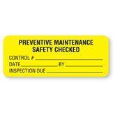 Equipment Service and Inspection Labels Preventive Maintenance Labels • 2.25"W x 0.875"H ,420 / roll - Axiom Medical Supplies
