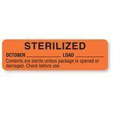 Sterilized and Sterilized Expiration Labels October • Orange ,320 / roll - Axiom Medical Supplies