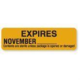 Sterilized and Sterilized Expiration Labels November • Gold , - Axiom Medical Supplies