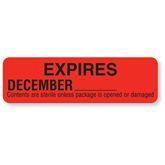 Sterilized and Sterilized Expiration Labels December • Red , - Axiom Medical Supplies