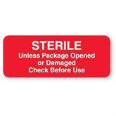 Central Sterile Labels Sterile Unless Opened Labels • Red • 2.25"W x 0.875"H ,420 / roll - Axiom Medical Supplies