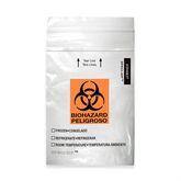 4" x 6" Clear 2-Pocket Zip-Closure Biohazard Specimen Bags 4" x 6" Clear ,1000 / pk - Axiom Medical Supplies