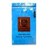 Zip-Closure Specimen Bags 6" x 9" Transparent Blue ,1000 / pk - Axiom Medical Supplies