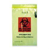 6" x 9" Transparent Yellow 2-Pocket Zip-Closure Biohazard Specimen Bags 6" x 9" Transparent Yellow ,1000 / pk - Axiom Medical Supplies