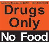 Refrigerator Content Alert Magnets "Drugs Only No Food" Magnet ,2 / pk - Axiom Medical Supplies