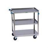 Medium Duty Stainless Steel Carts 3 Shelves • 19"W x 31"L x 32"H ,1 Each - Axiom Medical Supplies