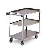 Medium Duty Stainless Steel Carts 3 Shelves • 22.375"W x 54.125"L x 37.25"H ,1 Each - Axiom Medical Supplies