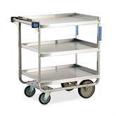 Heavy Duty Stainless Steel Carts with Guard Rails 3 Shelves • 9" Shelf Clearance • 19.375"W x 32.625"L x 34.5"H ,1 Each - Axiom Medical Supplies