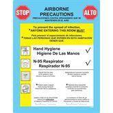 Patient Room Precautions Labels Airborne ,50 / pk - Axiom Medical Supplies