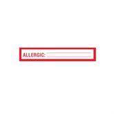 Patient Chart Labels Allergic Label Tape • 500"L • Each Label: 6"W x 1"H ,1 / roll - Axiom Medical Supplies