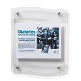 MarketLab Frost Framed Landscape Document Holder Single • 13"W x 1.5"D x 16"H ,1 Each - Axiom Medical Supplies