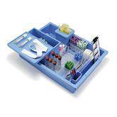 IsoBox Bedside Phlebotomy Tray without Handle Bedside • Midsize with Tube Rack • 12"W x 16.5"L x 3"H ,1 Each - Axiom Medical Supplies