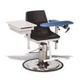 Hydraulic Blood Draw Chair with Side Drawer With Side Drawer • 38"W x 30"D x 49"H ,1 Each - Axiom Medical Supplies