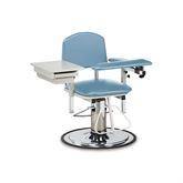 Padded Hydraulic Blood Draw Chair with Side Drawer With Side Drawer • 38"W x 30"D x 49"H ,1 Each - Axiom Medical Supplies