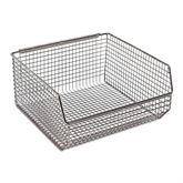 Wire Mesh Hang and Stack Bins 11"W x 10.75"D x 5"H ,1 Each - Axiom Medical Supplies