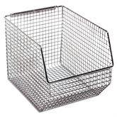 Wire Mesh Hang and Stack Bins 8"W x 10.5"D x 7"H ,1 Each - Axiom Medical Supplies