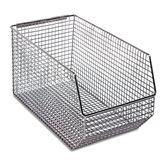 Wire Mesh Hang and Stack Bins 8"W x 14.5"D x 7"H ,1 Each - Axiom Medical Supplies