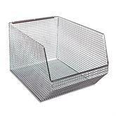 Wire Mesh Hang and Stack Bins 11"W x 18.5"D x 10.25"H ,1 Each - Axiom Medical Supplies