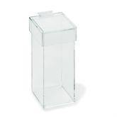 MarketLab X-Small Acrylic Benchtop Waste Container 4.125"W x 8.5625"H ,1 Each - Axiom Medical Supplies
