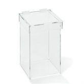 MarketLab Large Acrylic Benchtop Waste Container with Lid 6.88"W x 11.13"H ,1 Each - Axiom Medical Supplies