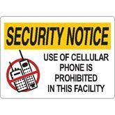 "Security Notice: Use of Cellular Phones Prohibited in This Facility" Sign "Security Notice: Use of Cellular Phones Prohibited in This Facility" ,1 Each - Axiom Medical Supplies