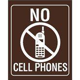 "No Cell Phones" V Shape Location Sign "No Cell Phones" Sign ,1 Each - Axiom Medical Supplies
