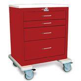 4-Drawer Heavy-Duty Steel Emergency Cart 4-Drawer Cart • 36"H ,1 Each - Axiom Medical Supplies