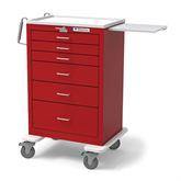 6-Drawer Heavy-Duty Steel Emergency Cart 6-Drawer Cart • 45"H ,1 Each - Axiom Medical Supplies