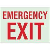 Emergency Exit Sign Sign, Emergency Exit, 10"x14" ,1 Each - Axiom Medical Supplies