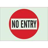 No Entry Glow in the Dark Sign Sign, Glow, No Entry, 7"x10" ,1 Each - Axiom Medical Supplies