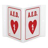 AED V Shape Sign A.E.D. ,1 Each - Axiom Medical Supplies